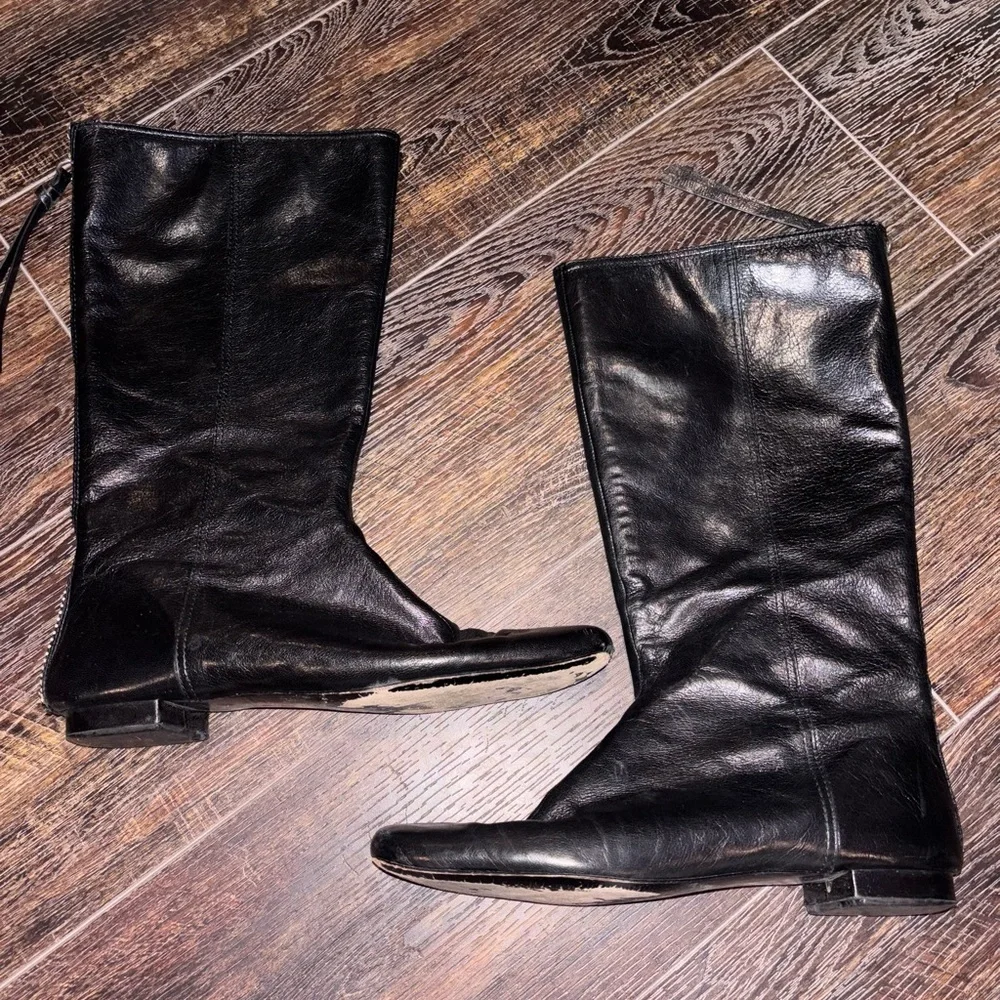 Coach Black Leather Mid-Calf Boots in size 7